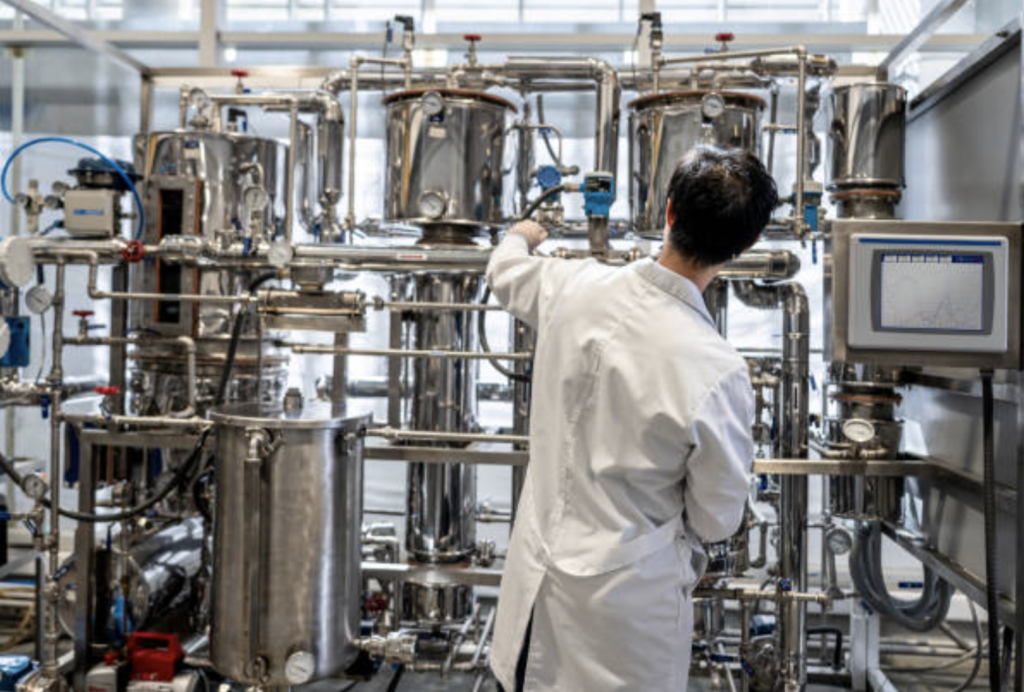 Chemical processing equipment with precision bearings for controlled industrial operations.