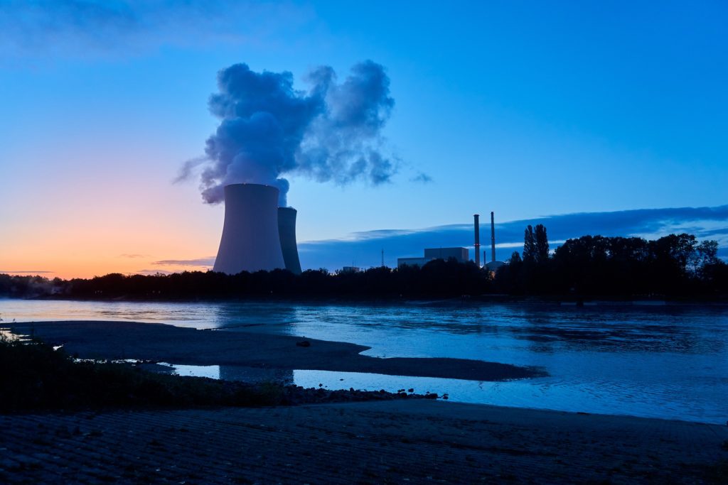 Nuclear power facility infrastructure supported by high-reliability bearing systems.