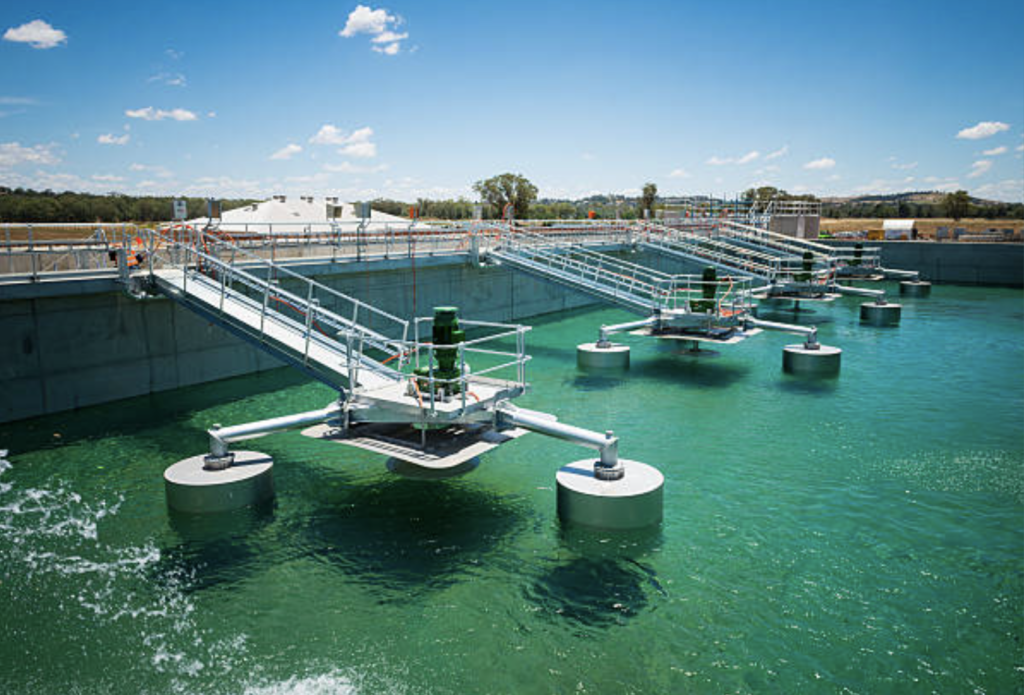 Water treatment facility equipment relying on bearings for continuous operation.